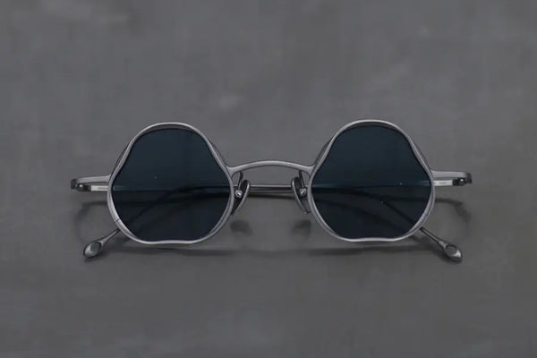Rigards antique gray frame blue lens glasses RG1080TI